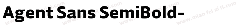 Agent Sans SemiBold字体转换